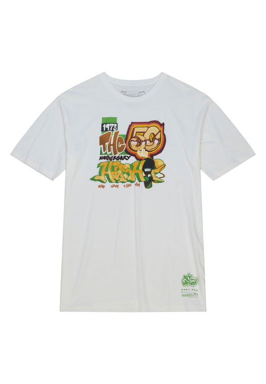 Mitchell & Ness 50th Anniversary of Hip-Hop Graff Tee white - T-Shirts - Mitchell & Ness - BAWRZ®