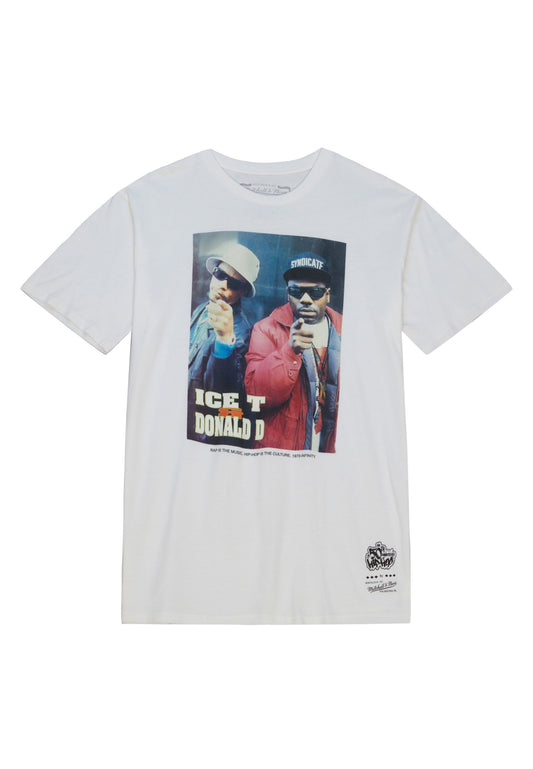 Mitchell & Ness 50th Anniversary of Hip-Hop Ice-T & Donald D Tee white - T-Shirts - Mitchell & Ness - BAWRZ®