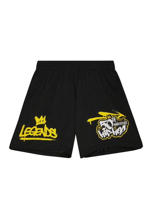 Mitchell & Ness 50th Anniversary of Hip-Hop Legends Shorts black - Pants - Mitchell & Ness - BAWRZ®
