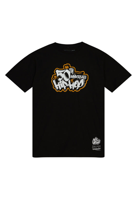 Mitchell & Ness 50th Anniversary of Hip-Hop Logo Tee black - T-Shirts - Mitchell & Ness - BAWRZ®