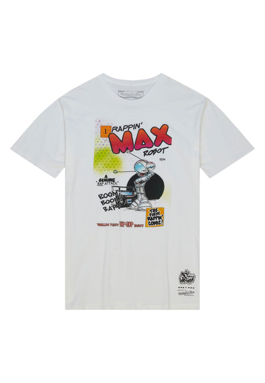 Mitchell & Ness 50th Anniversary of Hip-Hop Rappin' Max Tee white - T-Shirts - Mitchell & Ness - BAWRZ®