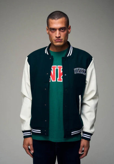 Unkl College Jacket green/white