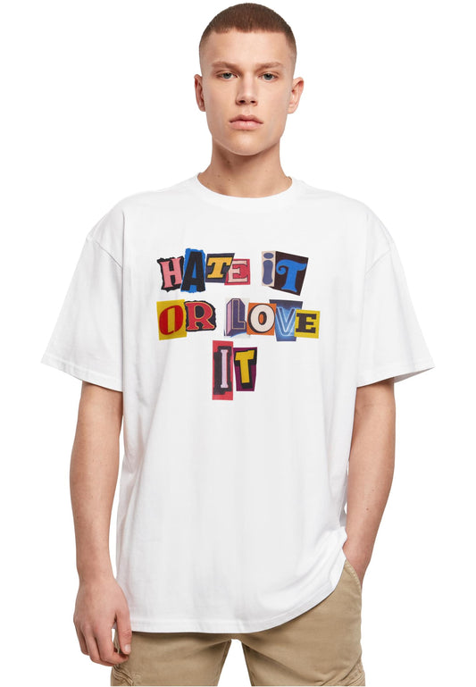 Upscale Studios Hate It Or Love It Oversize T-Shirt white