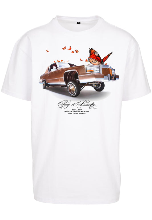 Upscale Studios Pimp a Butterfly Oversize T-Shirt white - T-Shirts - Upscale Studios - BAWRZ®
